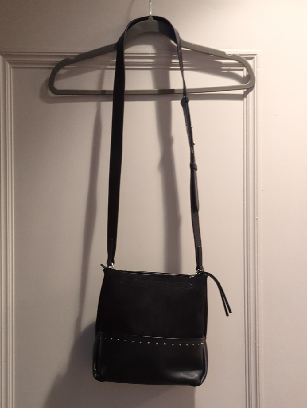 rag & bone Black Crossbody Bag with Stud Accent